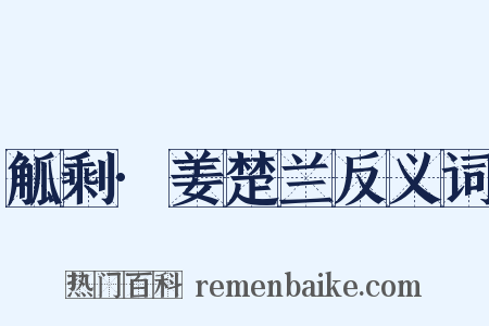觚剩·姜楚兰反义词是什么意思的图片